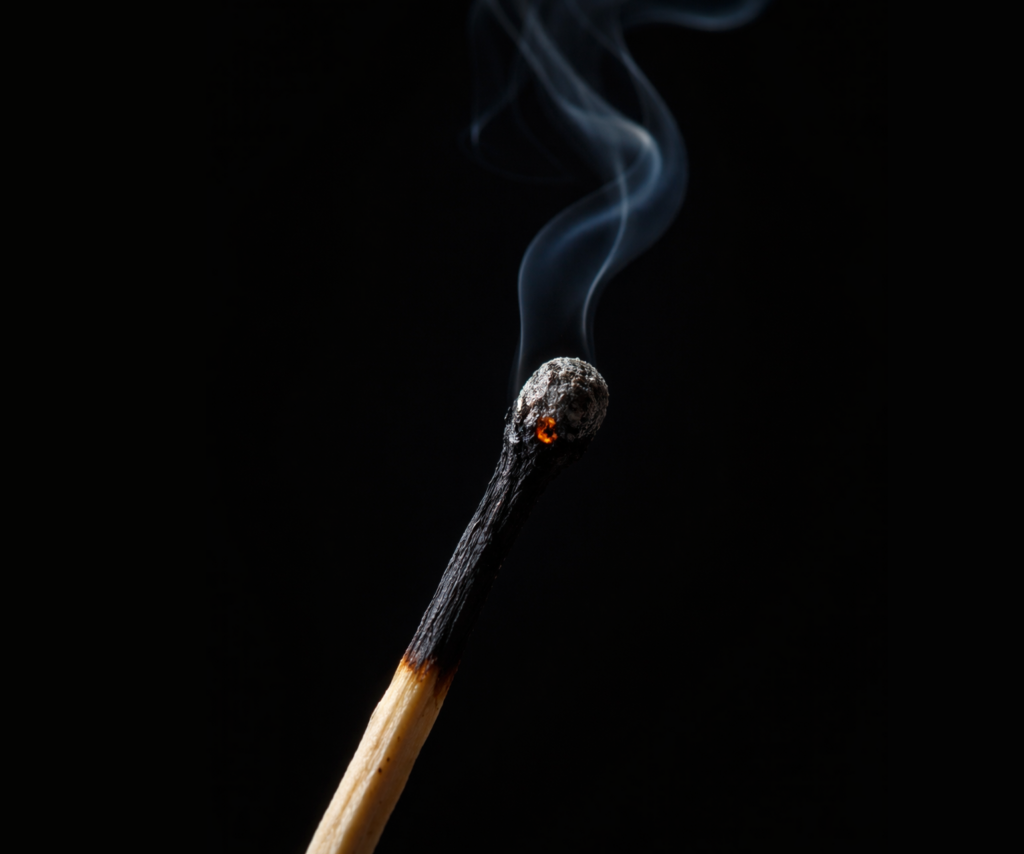 burnt match